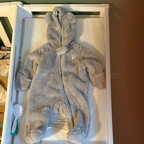 Carter's Gray Fleece Baby Bunting - Picture 1 of 1